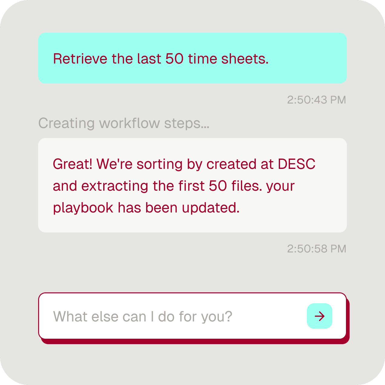 A screenshot of an AI chat within Tightrope.